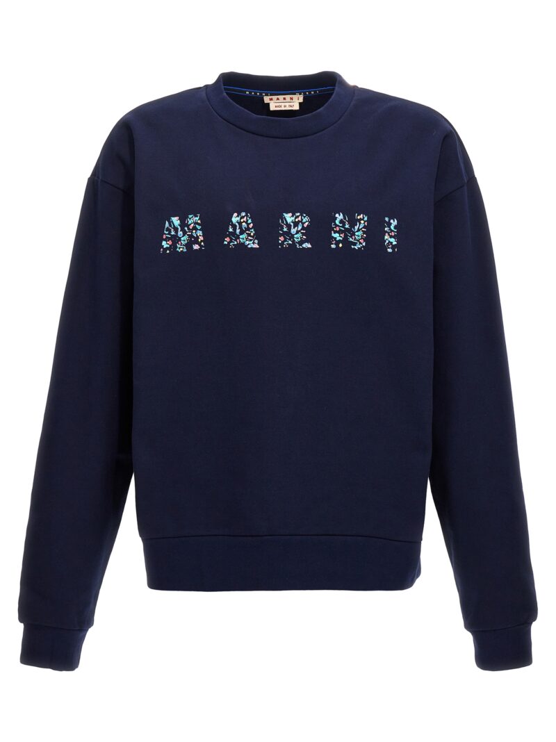 'Floral Logo' sweatshirt MARNI Blue