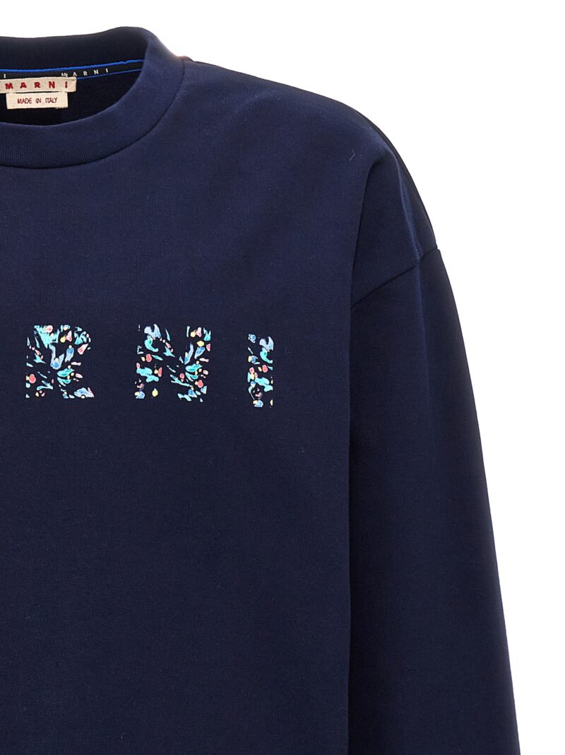 'Floral Logo' sweatshirt Man MARNI Blue