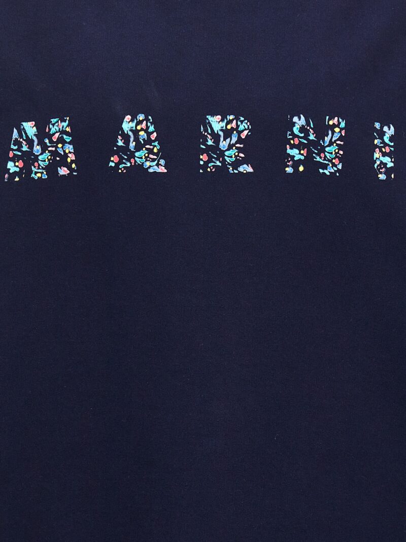 'Floral Logo' sweatshirt 100% cotton MARNI Blue