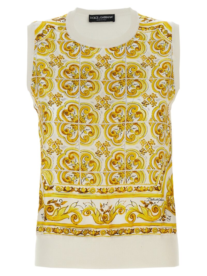 'Maiolica' top DOLCE & GABBANA Yellow