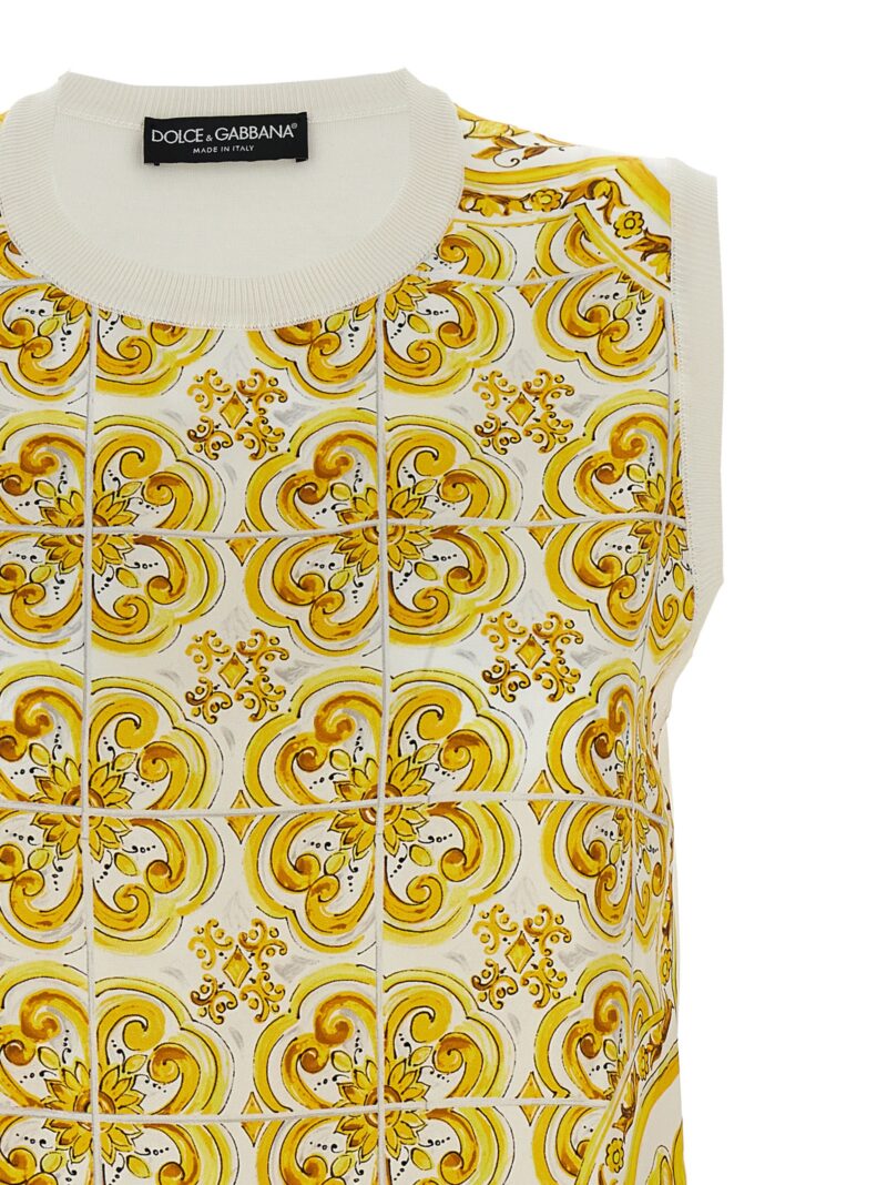 'Maiolica' top Woman DOLCE & GABBANA Yellow