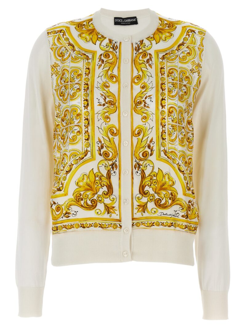 'Maioliche' cardigan DOLCE & GABBANA Yellow