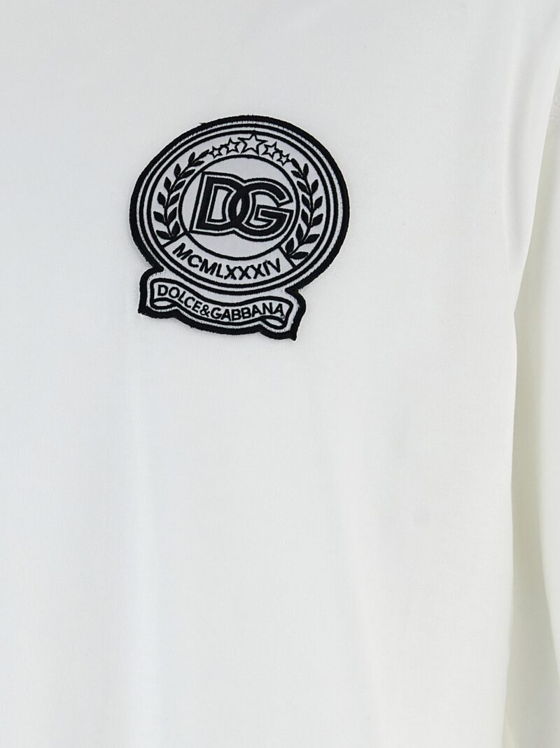 Logo patch t-shirt 100% cotton DOLCE & GABBANA White