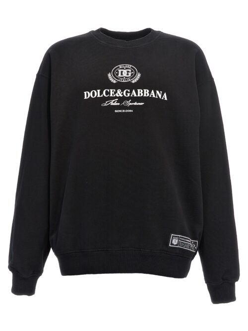 Flocked logo sweatshirt DOLCE & GABBANA Black