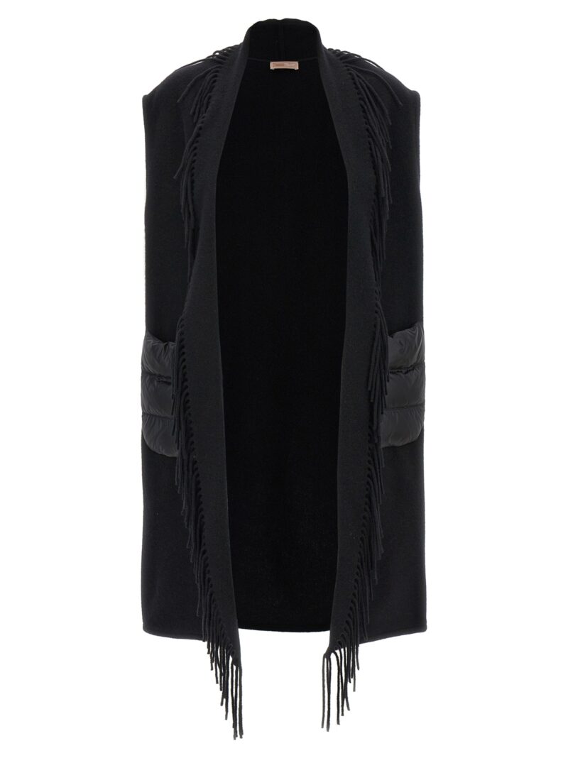 Fringed gilet HERNO Black