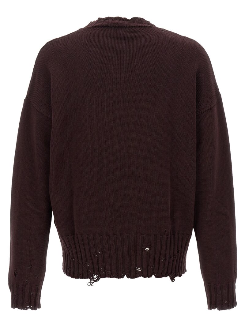 Destroyed effect sweater GCMG0210A0UFC65200M74 MARNI Bordeaux