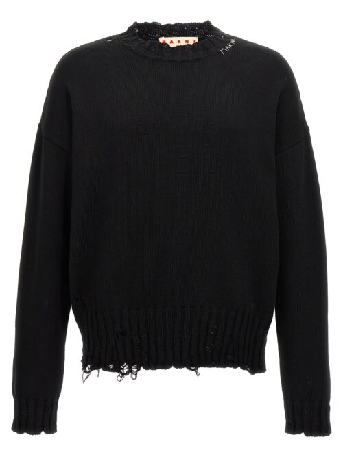 Destroyed effect sweater MARNI Black