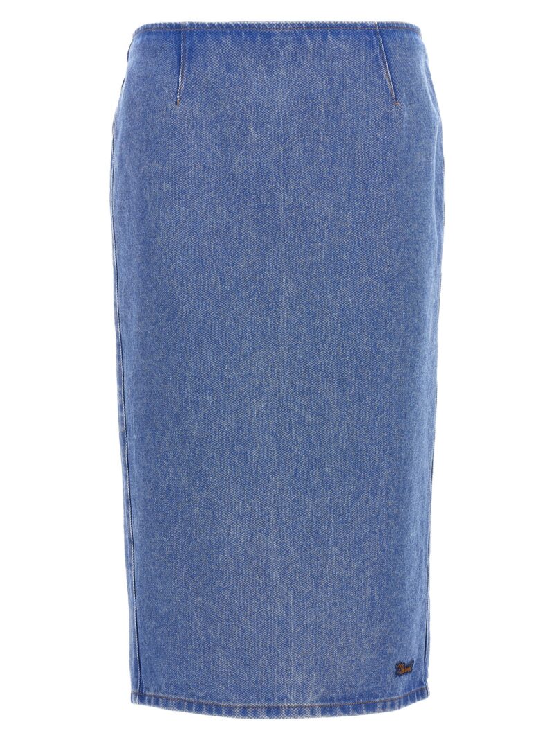 'Bleached Coated' skirt MARNI Blue