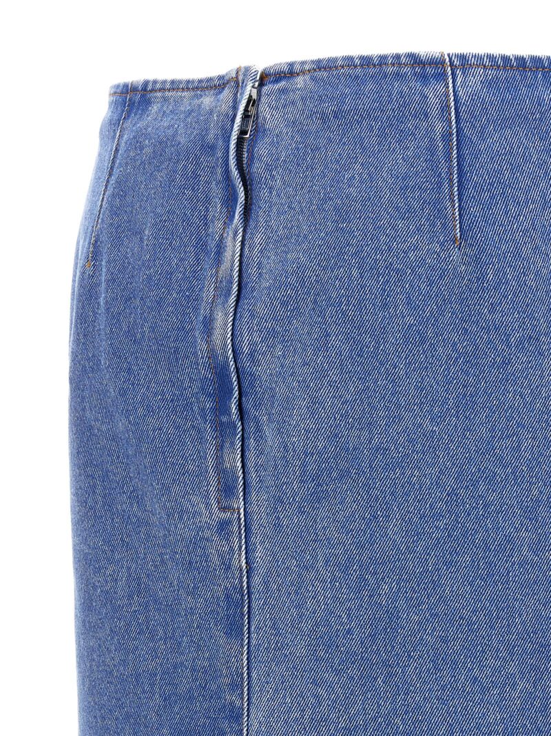 'Bleached Coated' skirt 100% cotton MARNI Blue