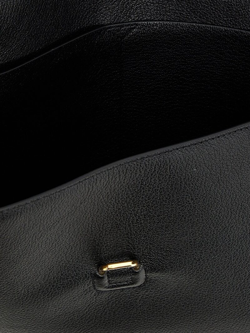 'Monogram' logo clutch 100% leather TOM FORD Black