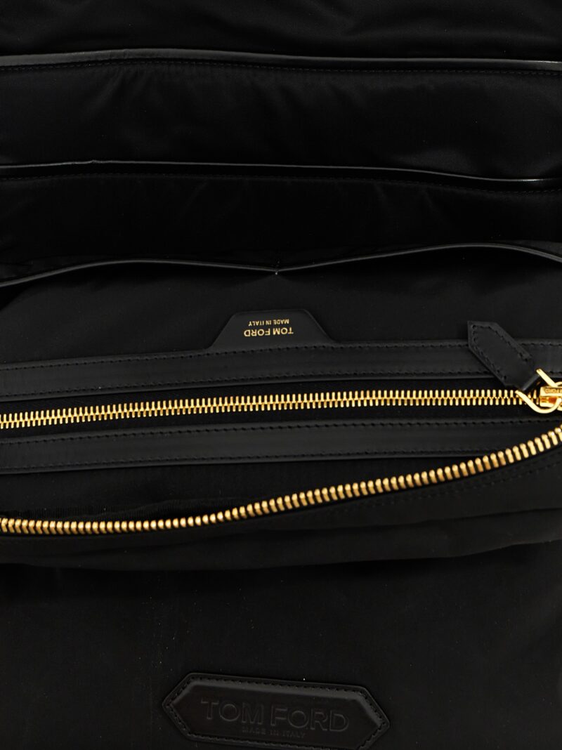 Logo nylon backpack  TOM FORD Black