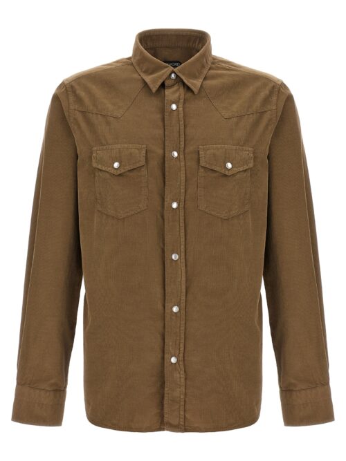 Corduroy shirt TOM FORD Brown