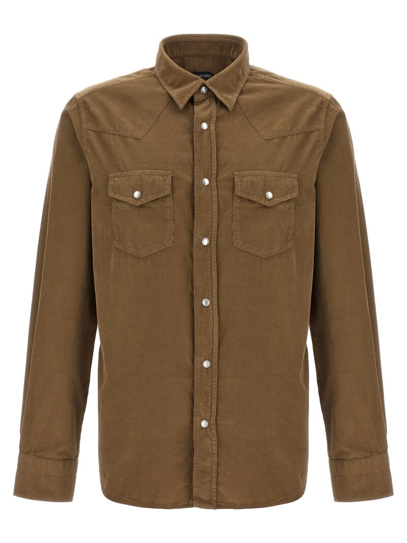 Corduroy shirt TOM FORD Brown