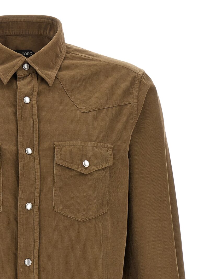 Corduroy shirt Man TOM FORD Brown