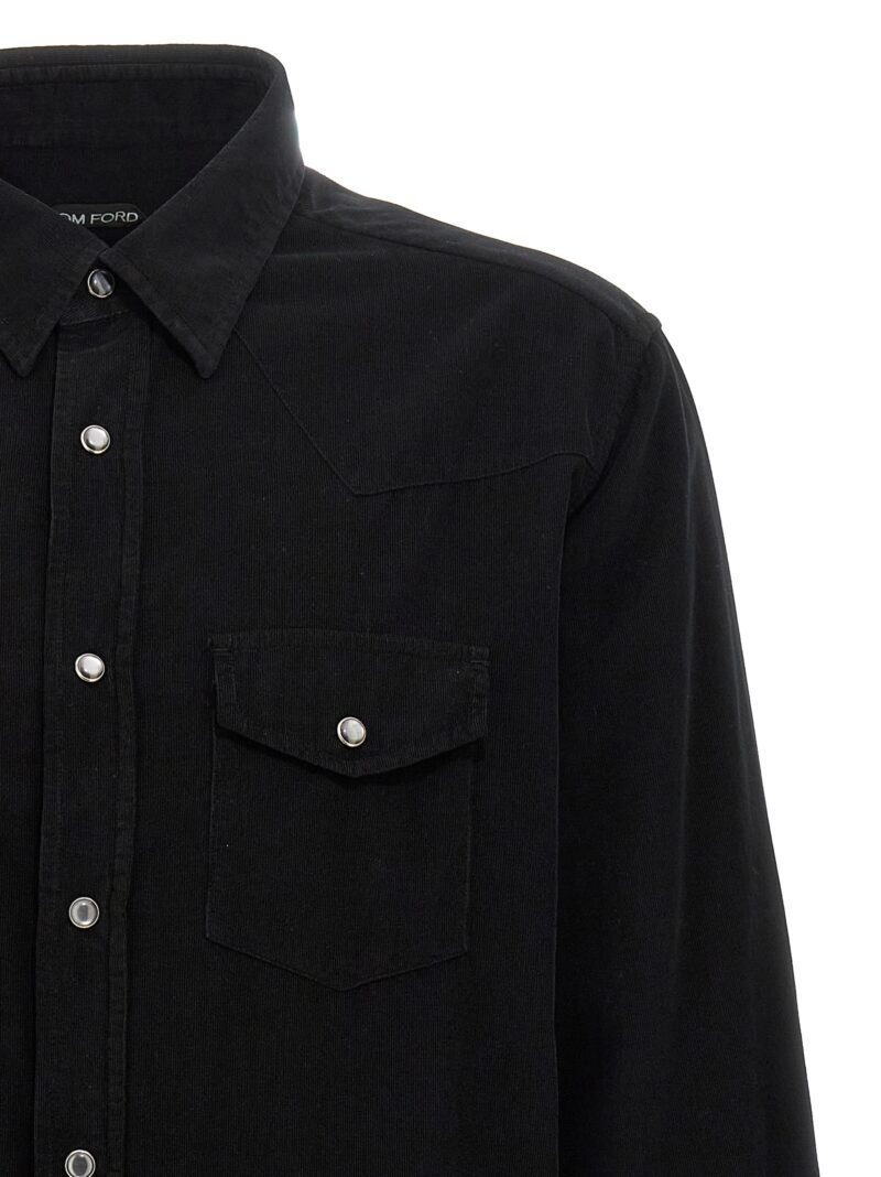 Corduroy shirt Man TOM FORD Black