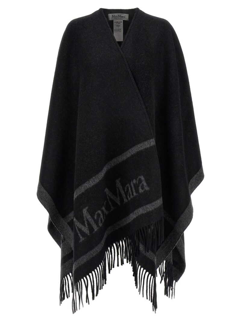 'Hilde' poncho MAX MARA Black