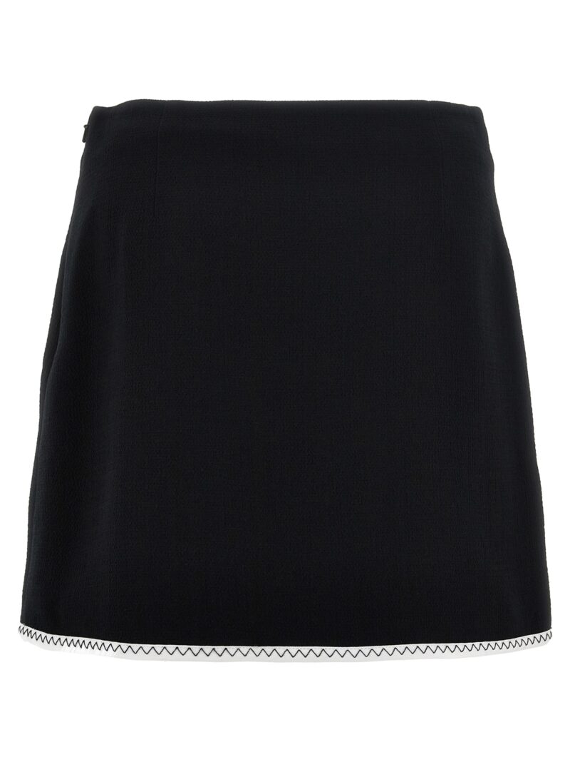 Heart button skirt J012155170555 MOSCHINO White/Black