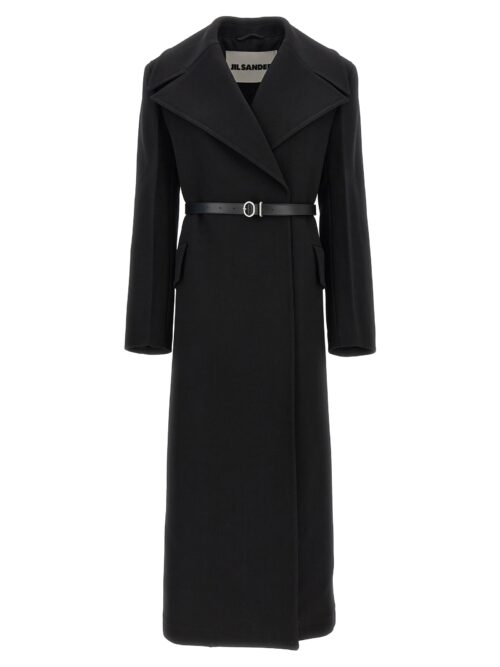 Double-breasted coat JIL SANDER Black