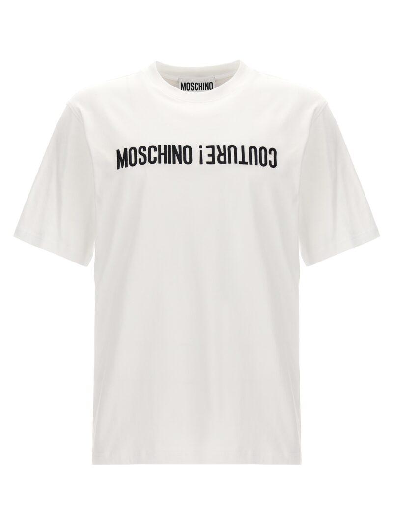 Logo embroidery t-shirt MOSCHINO White/Black