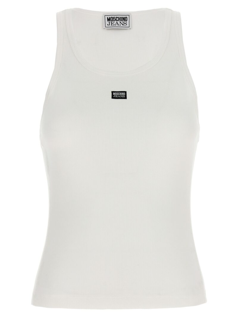 Tank top logo label MO5CH1NO JEANS White