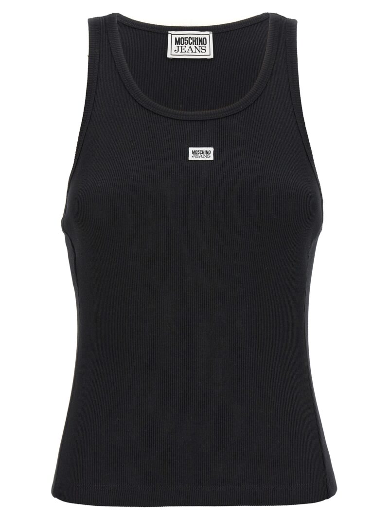 Tank top logo label MO5CH1NO JEANS Black