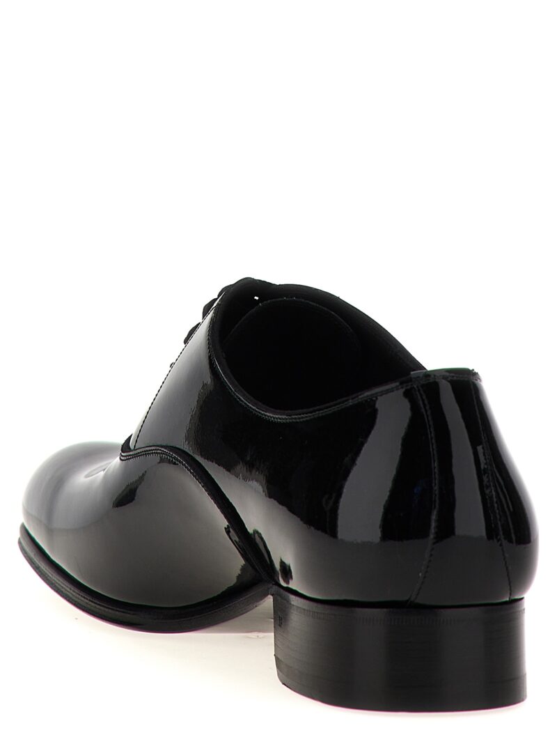 Patent leather lace up shoes Man TOM FORD Black