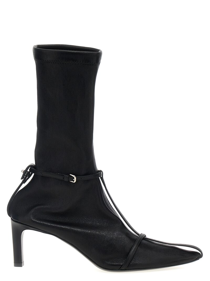 Strap ankle boots JIL SANDER Black