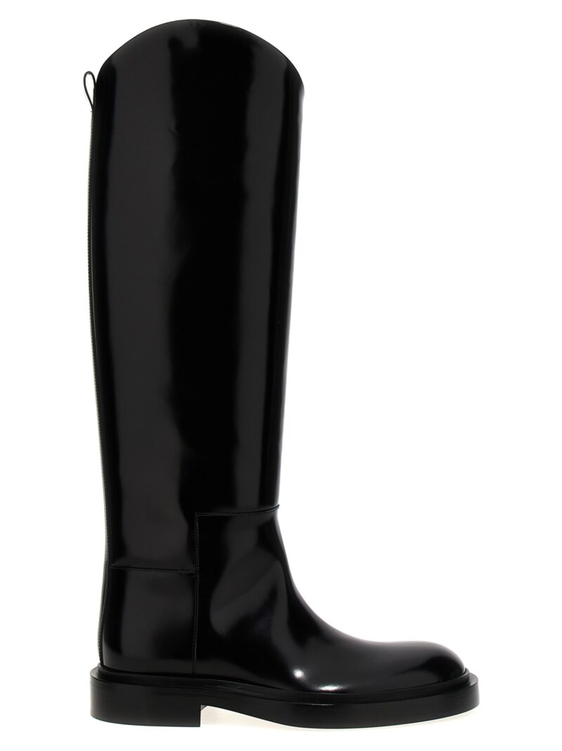 Leather boots JIL SANDER Black