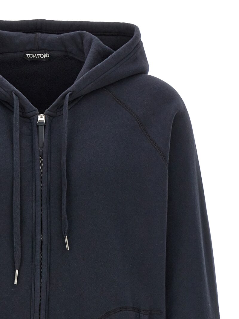 'Vintage Garment Dyed' hoodie Man TOM FORD Blue