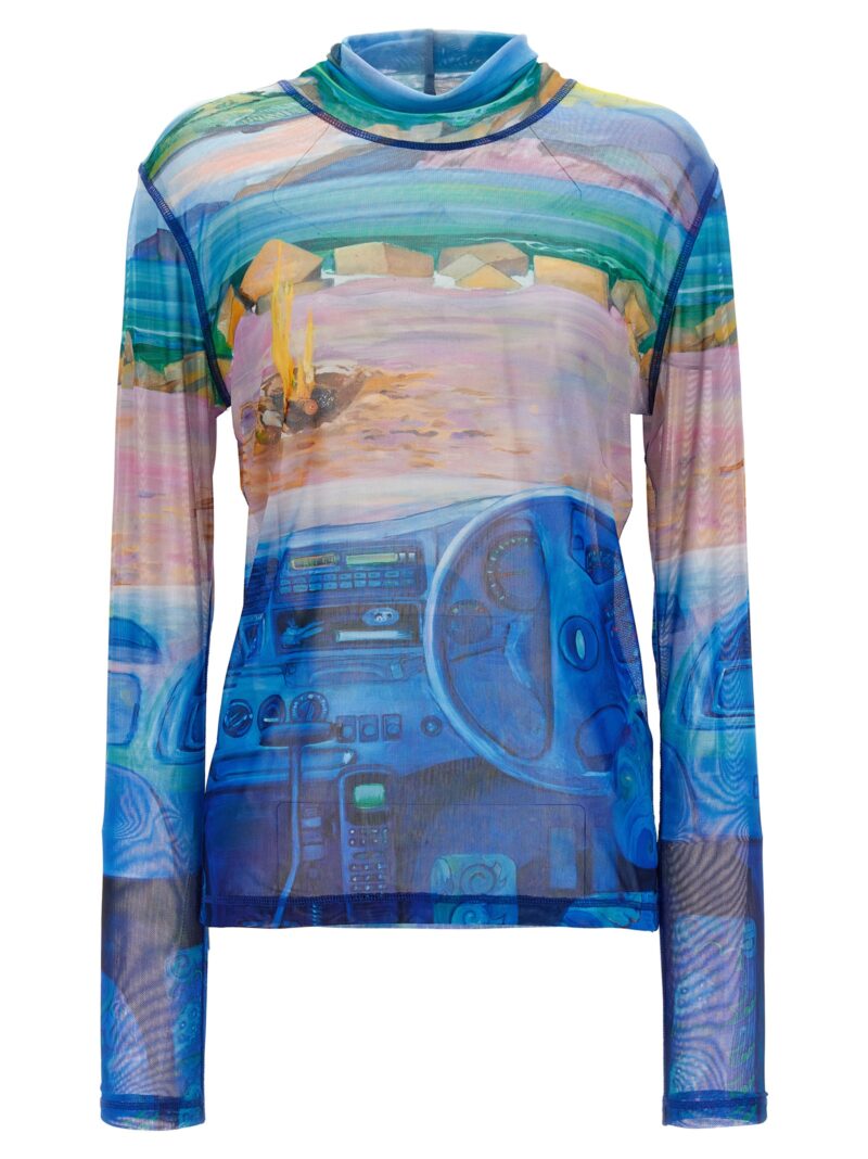 Print semi-transparent top J.W.ANDERSON Blue