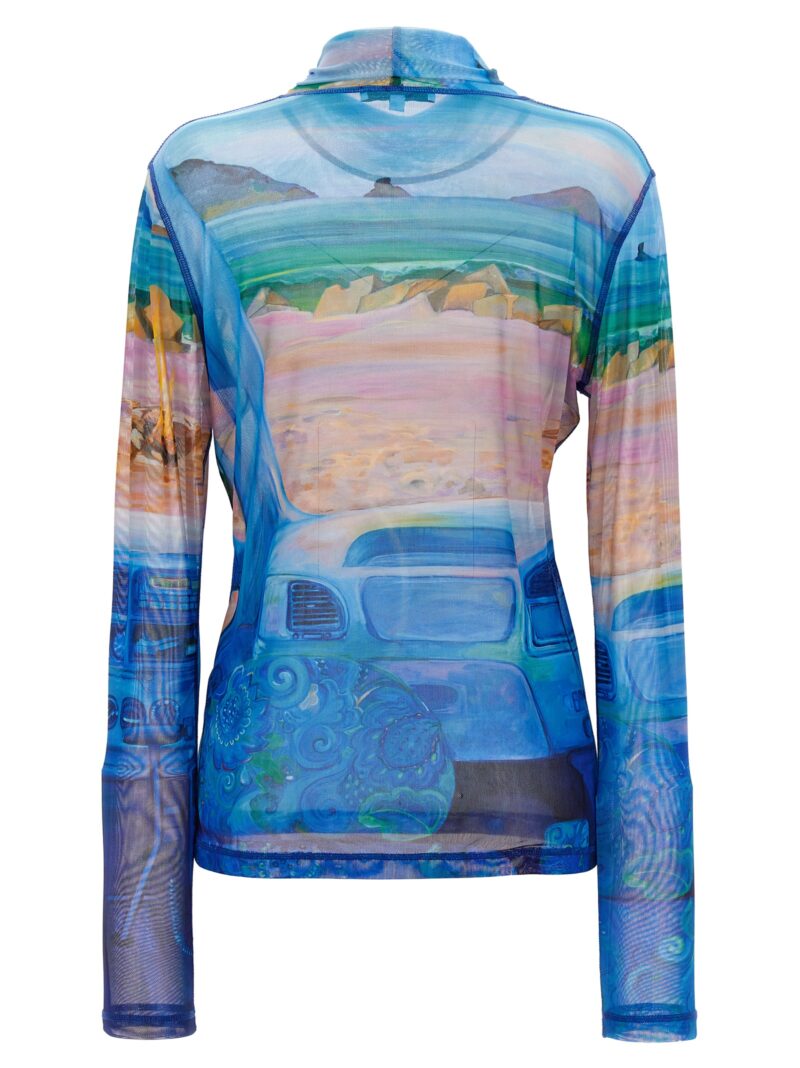 Print semi-transparent top JO0233PG1610835 J.W.ANDERSON Blue