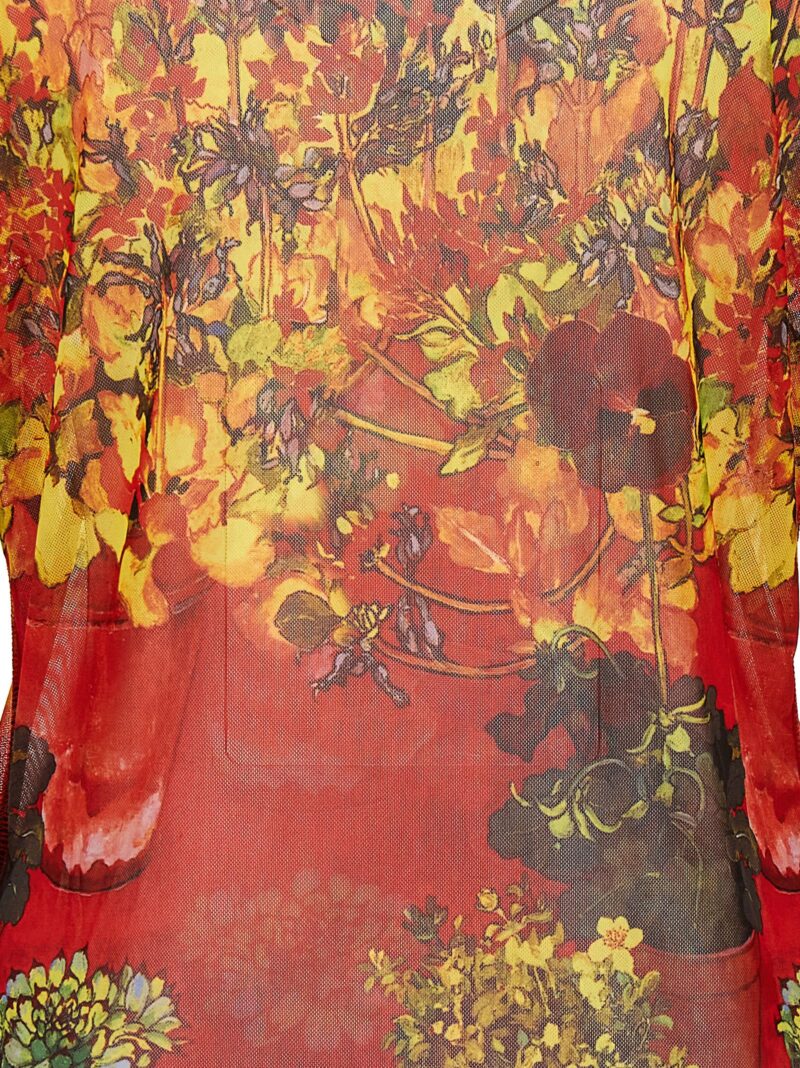 Print semi-transparent top 95% polyester