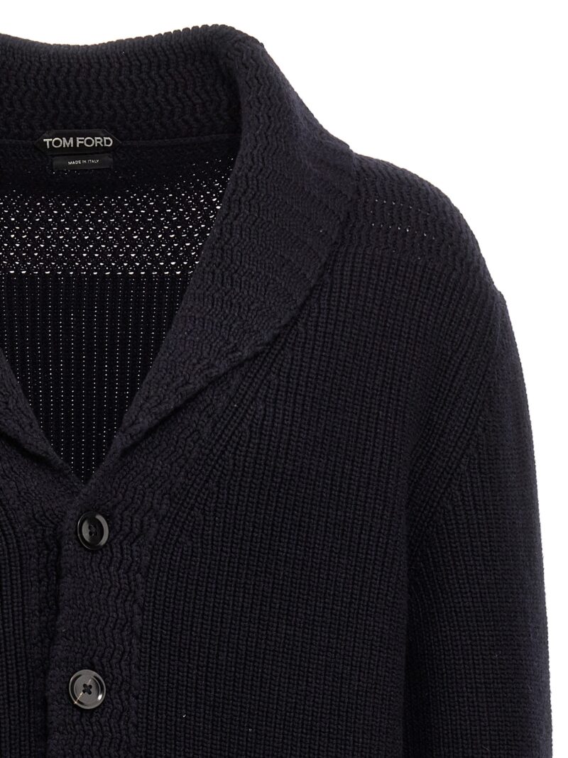 Shawl cardigan Man TOM FORD Blue