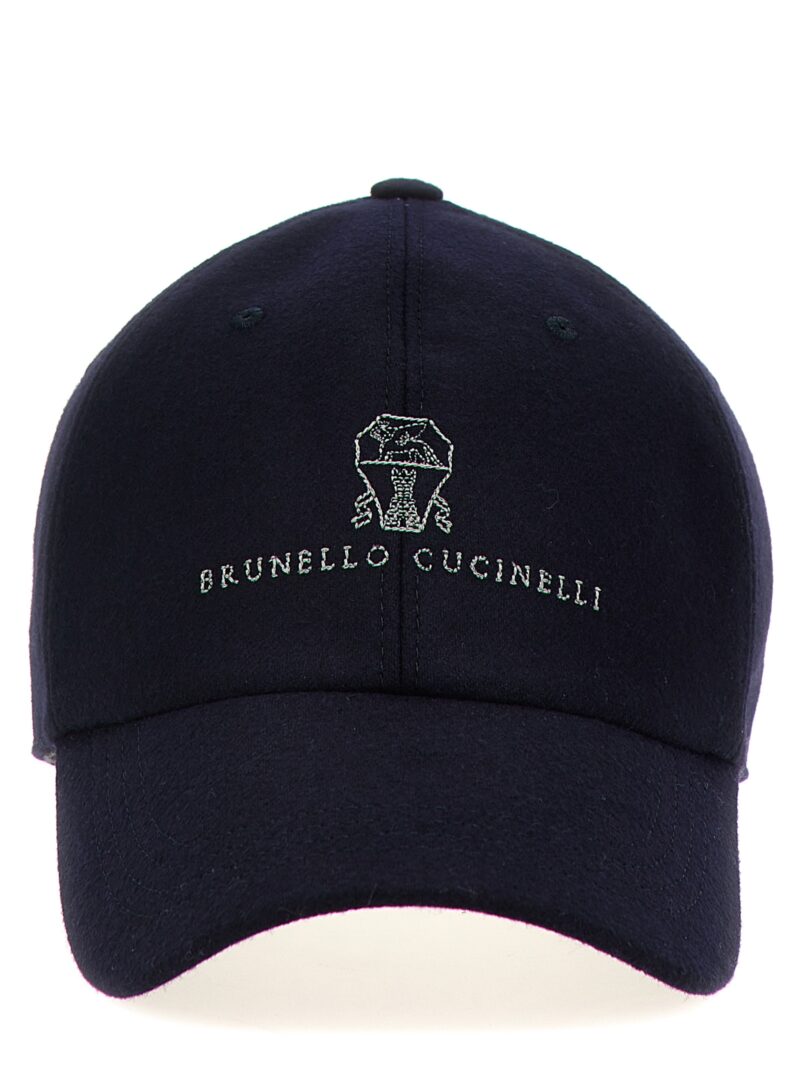 Logo embroidery cap BRUNELLO CUCINELLI Blue