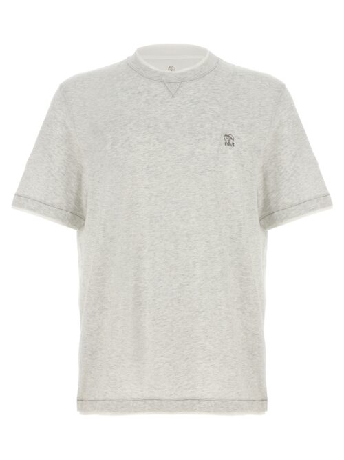 Layered T-shirt BRUNELLO CUCINELLI Gray