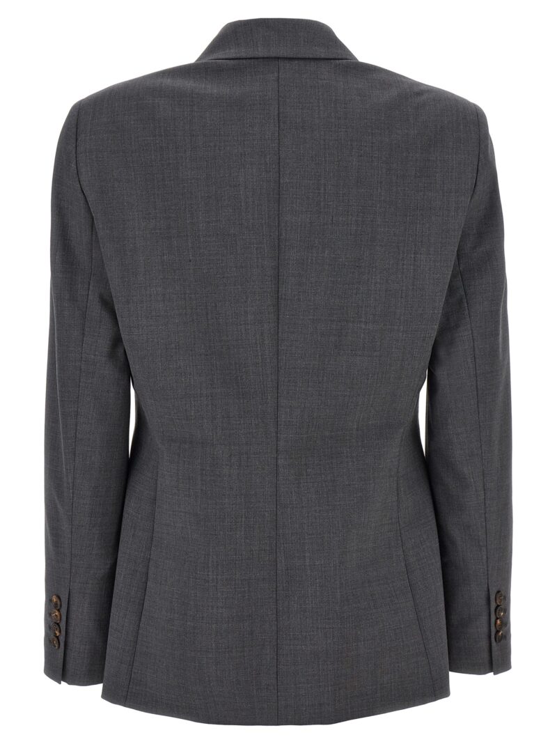 'Monile' single-breasted blazer M0W077253C4078 BRUNELLO CUCINELLI Gray