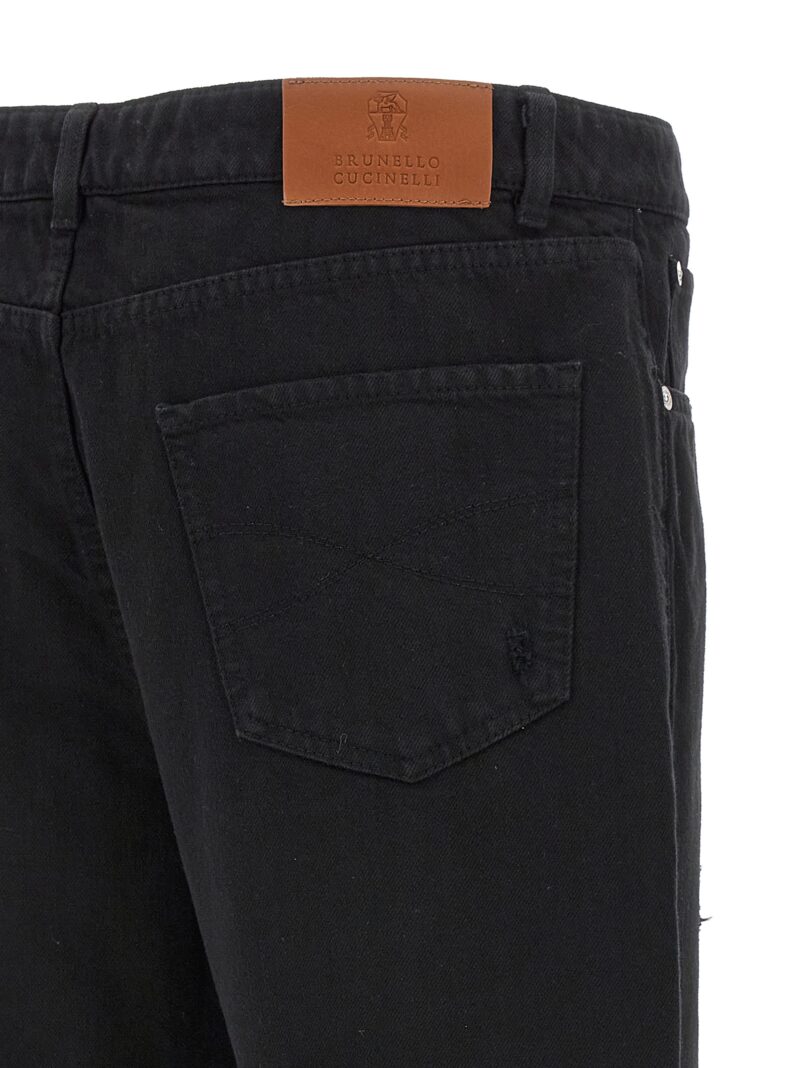 Dyed jeans 100% cotton BRUNELLO CUCINELLI Black