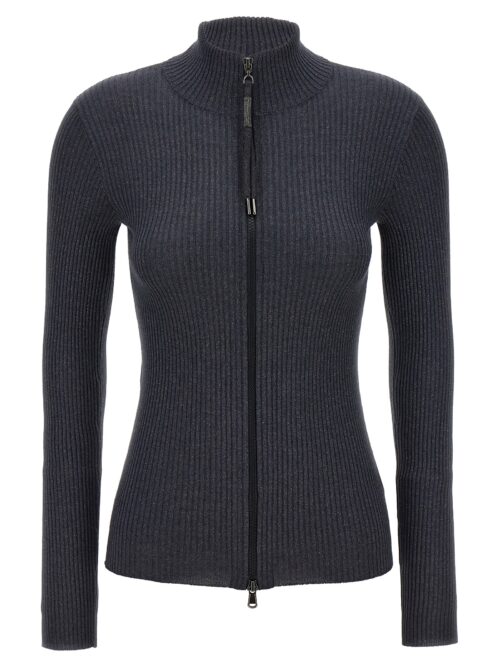 Lurex cardigan BRUNELLO CUCINELLI Blue