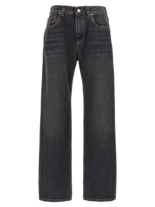 Wide leg jeans BRUNELLO CUCINELLI Black