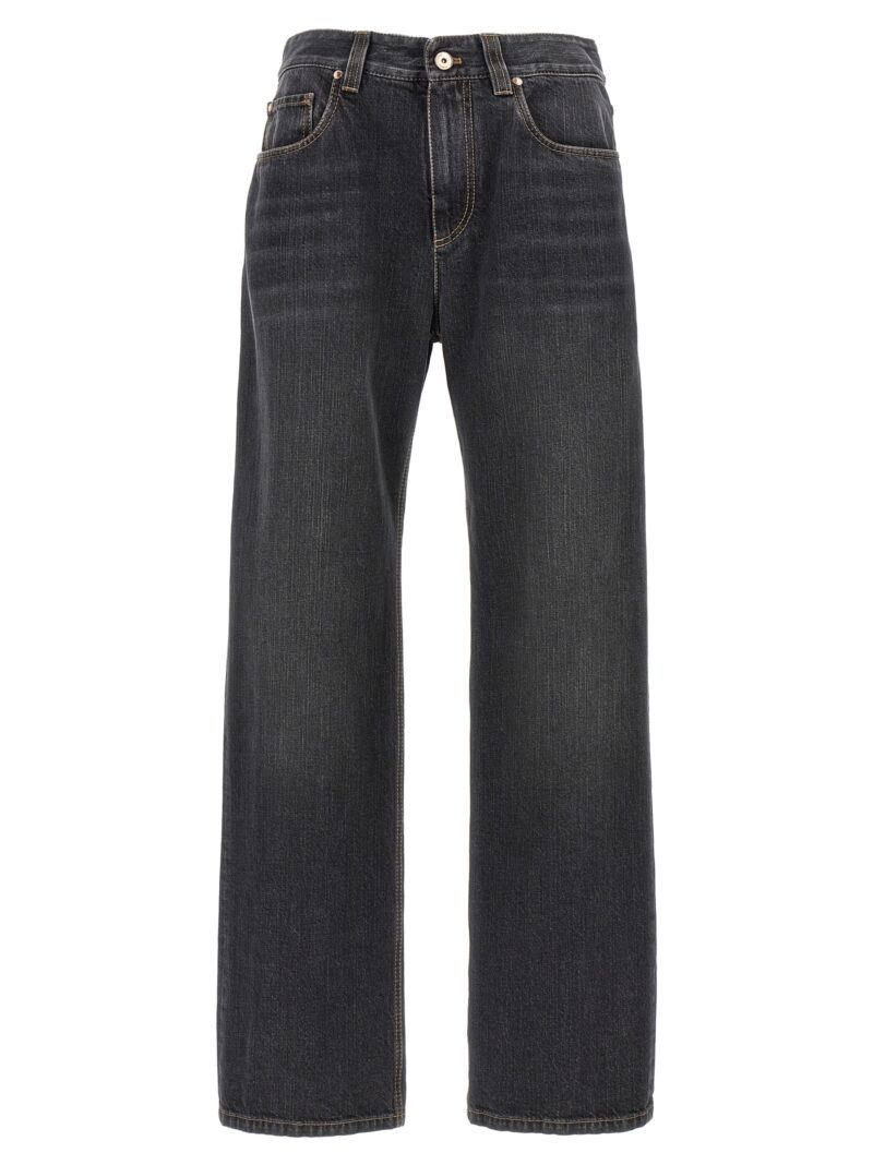 Wide leg jeans BRUNELLO CUCINELLI Black