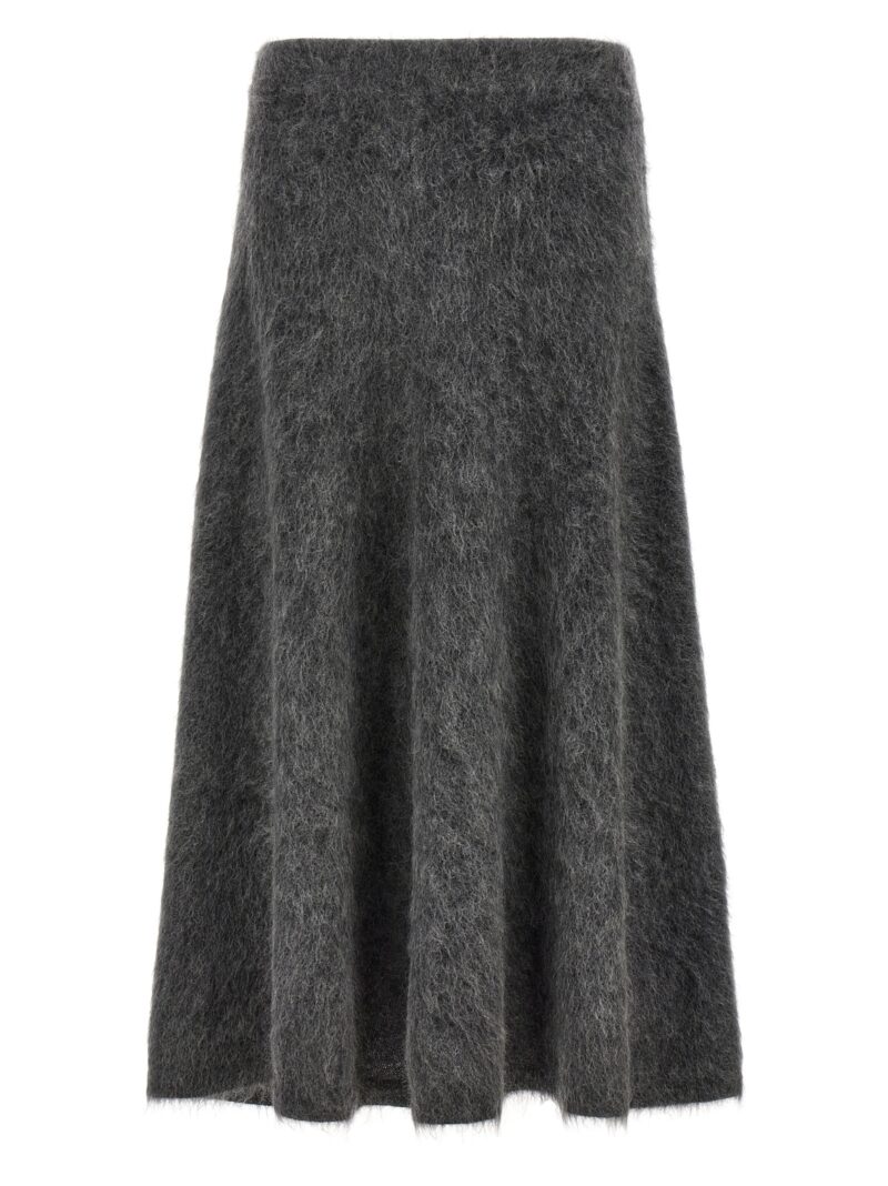 Mohair skirt BRUNELLO CUCINELLI Gray