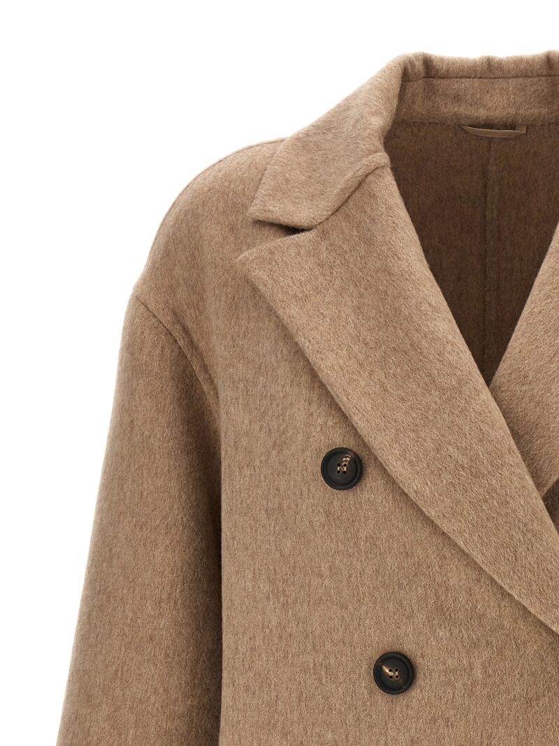 'Monile' Double-Breasted Coat Woman BRUNELLO CUCINELLI Beige