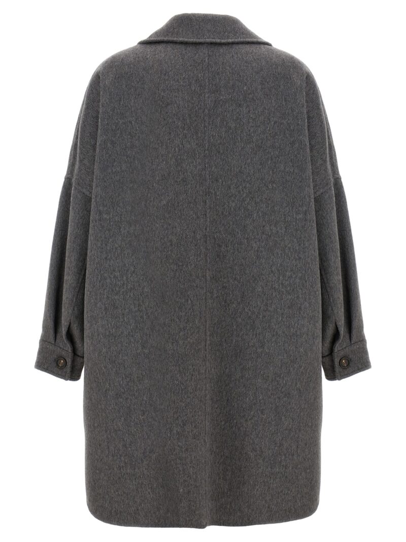 Cocoon coat Woman BRUNELLO CUCINELLI Gray