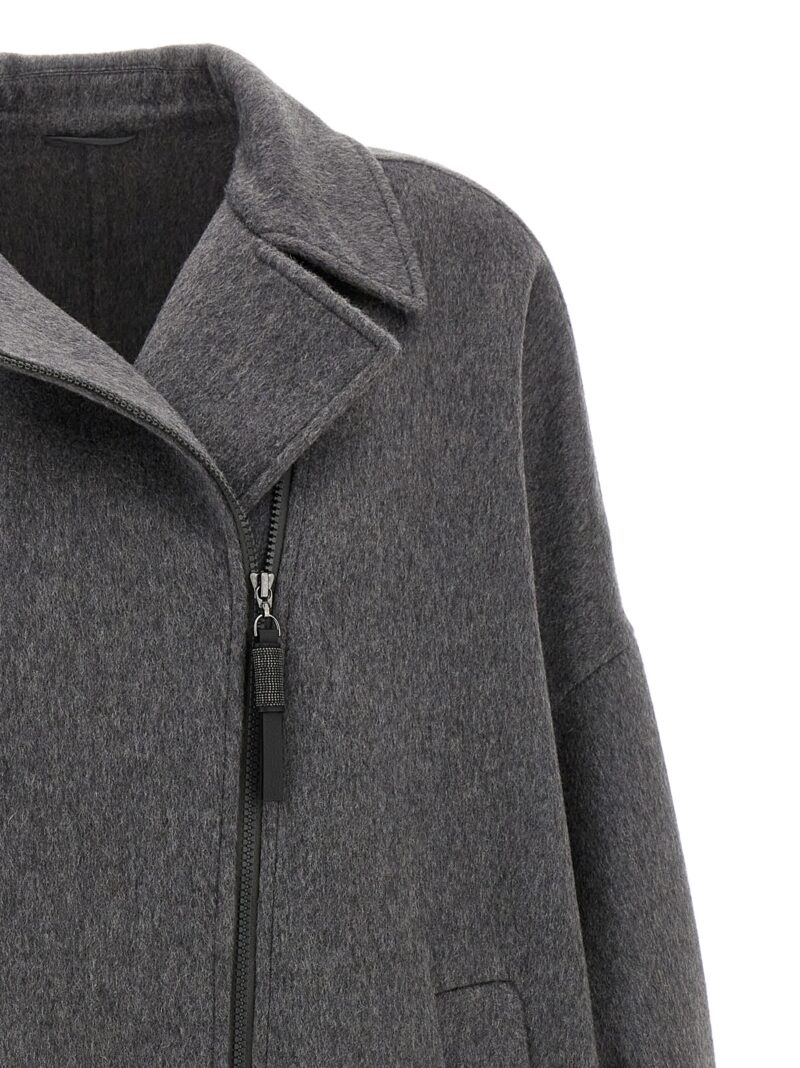 Cocoon coat 100% cashmere BRUNELLO CUCINELLI Gray