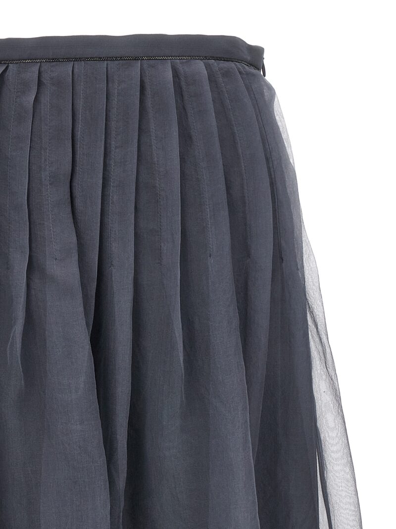 Tulle skirt Woman BRUNELLO CUCINELLI Blue