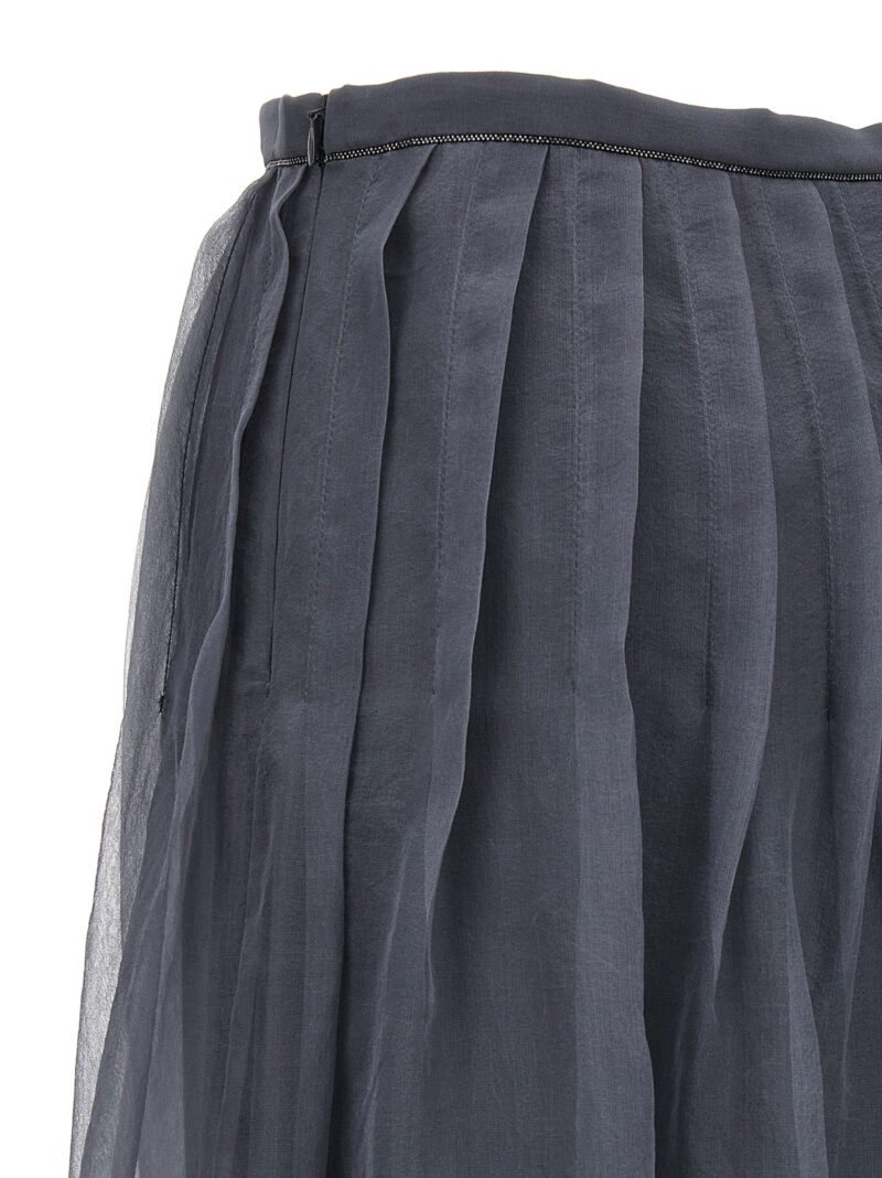 Tulle skirt 100% silk BRUNELLO CUCINELLI Blue