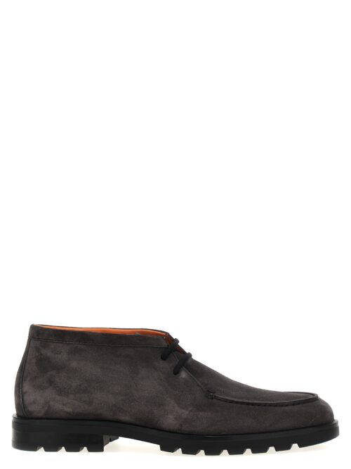 Suede boots SANTONI Gray