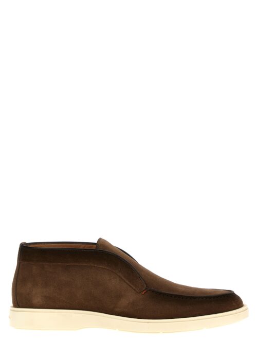 Suede boots SANTONI Brown