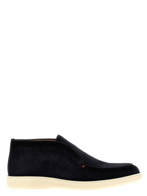 Suede boots SANTONI Blue