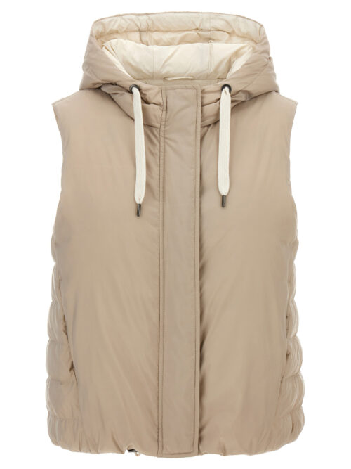 Hooded vest BRUNELLO CUCINELLI Beige